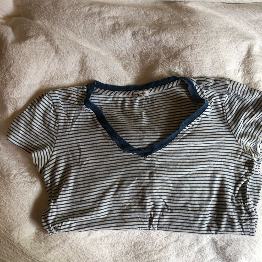 Splendid blue and white striped shirt